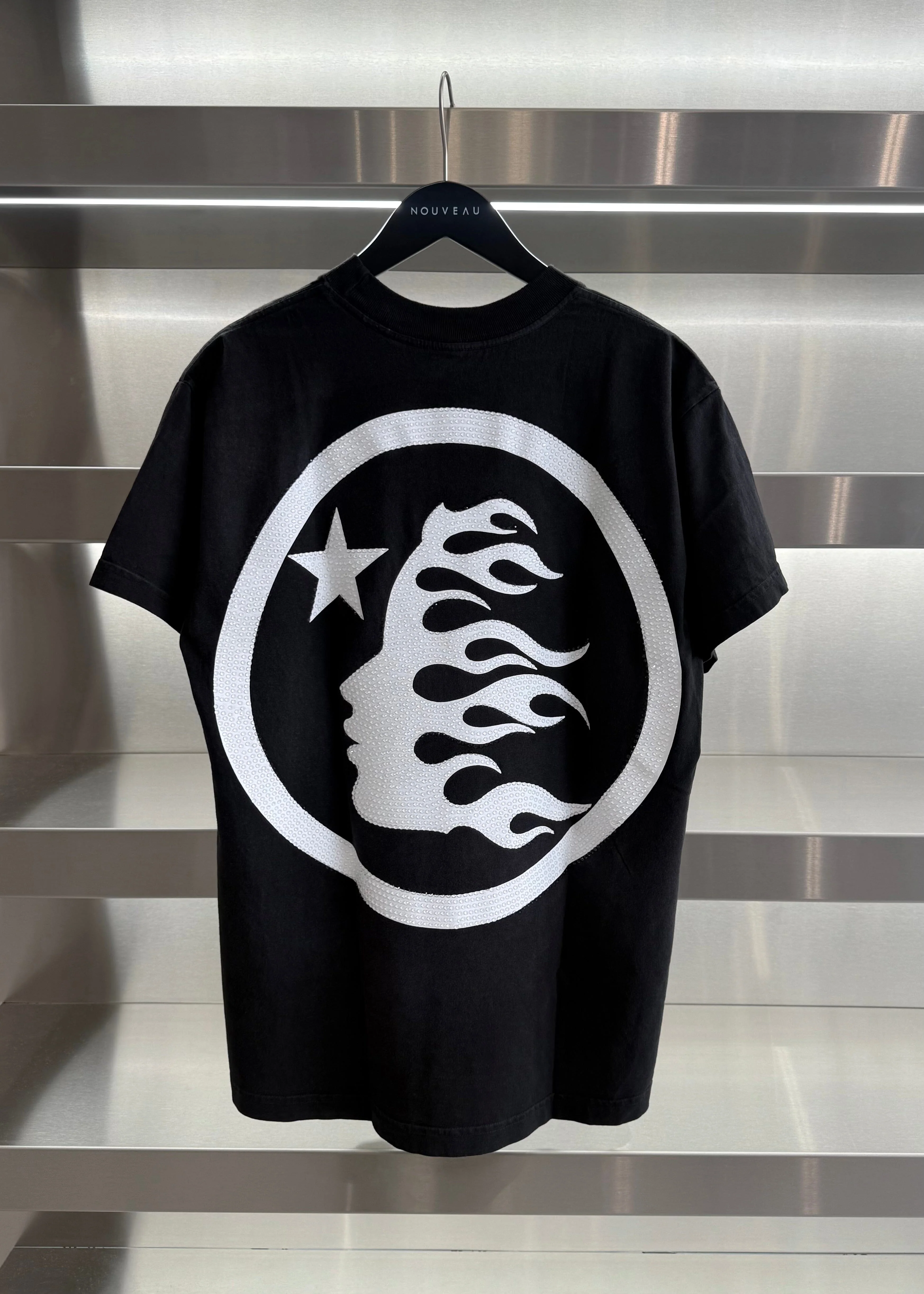 Hellstar | Classic Logo Tee (Rhinestones) "Black" - Image 3
