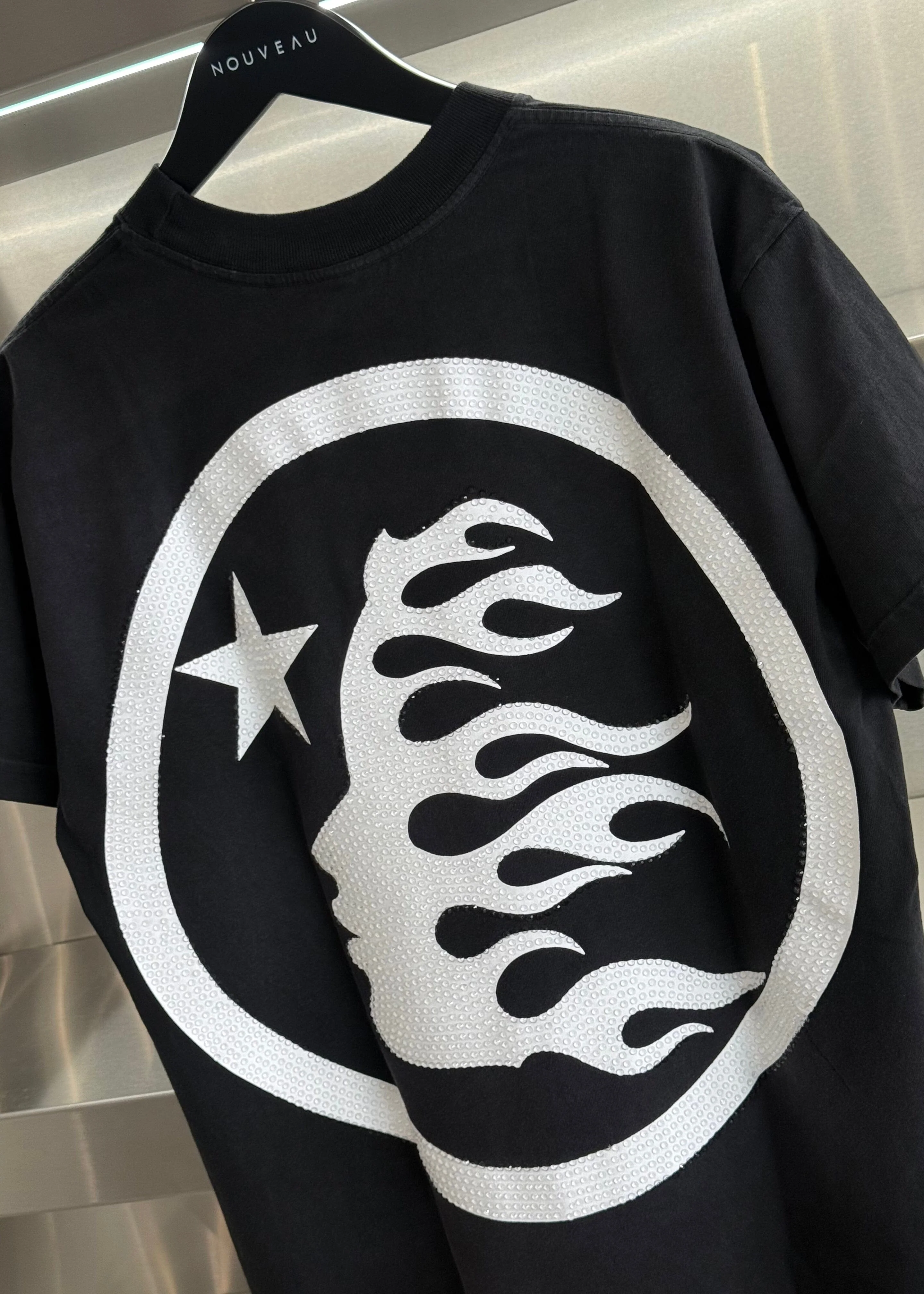 Hellstar | Classic Logo Tee (Rhinestones) "Black" - Image 4