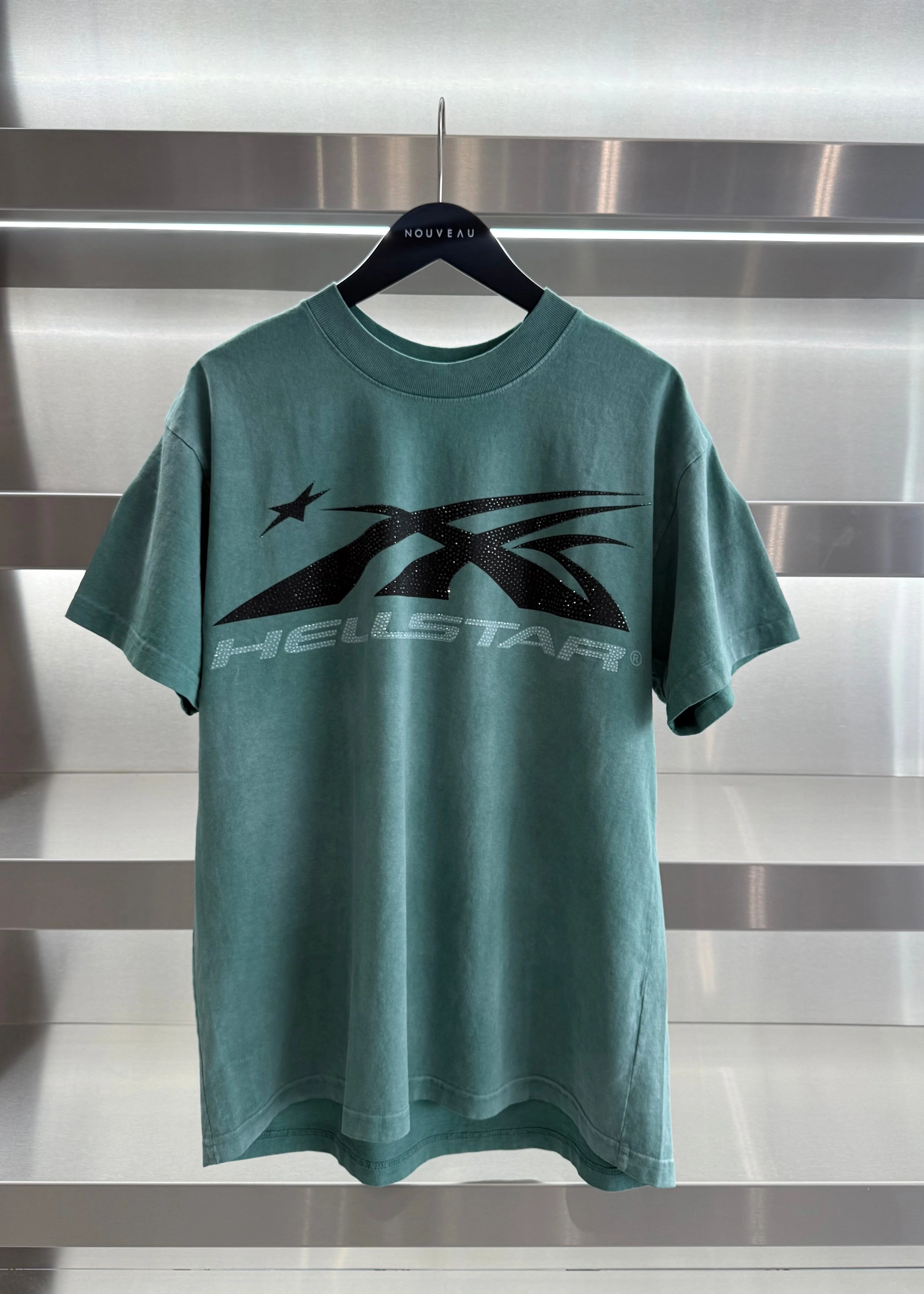Hellstar | Classic Logo Tee (Rhinestones) "Green"