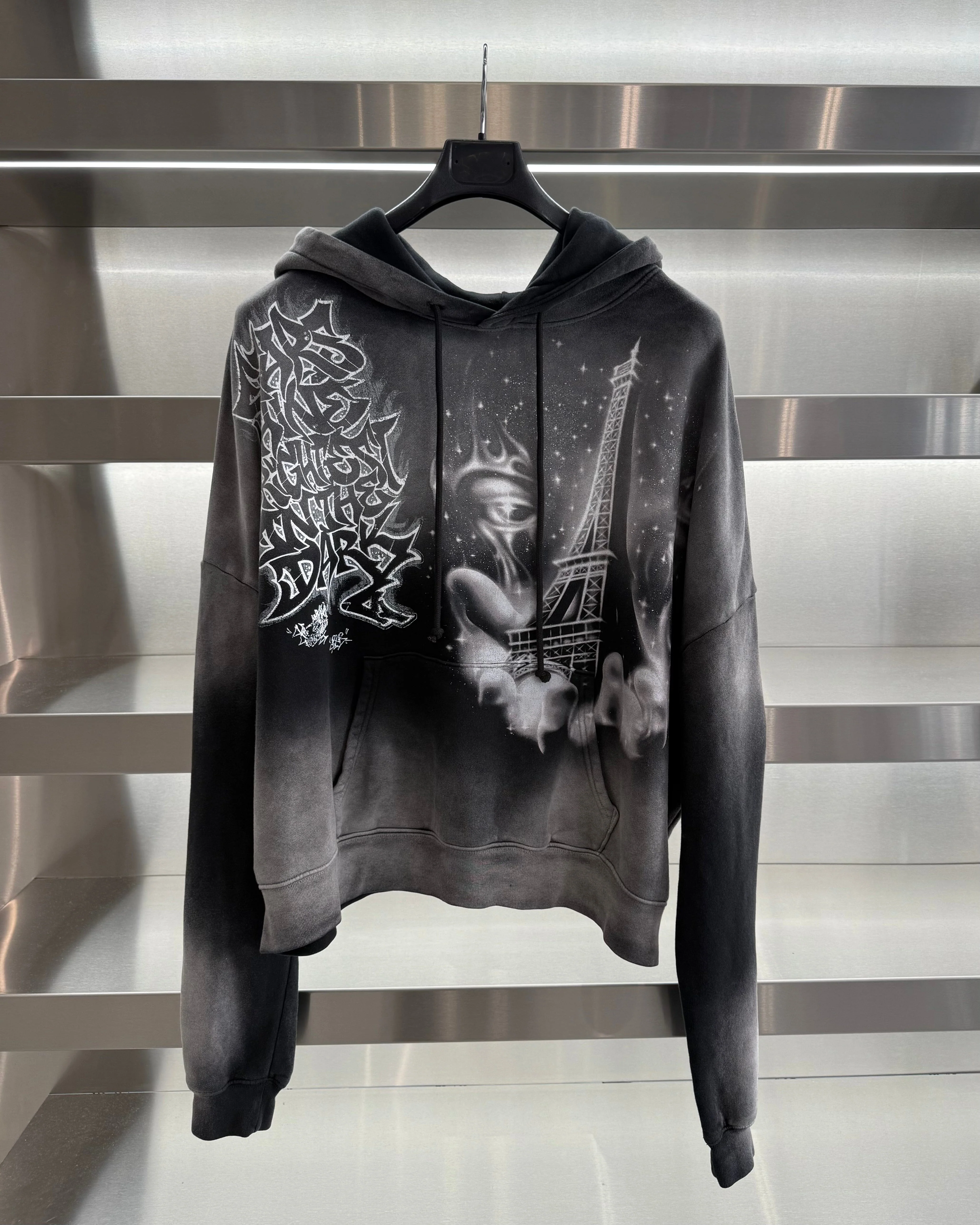 Hellstar | Eiffel Tower Hoodie "Vintage Black"