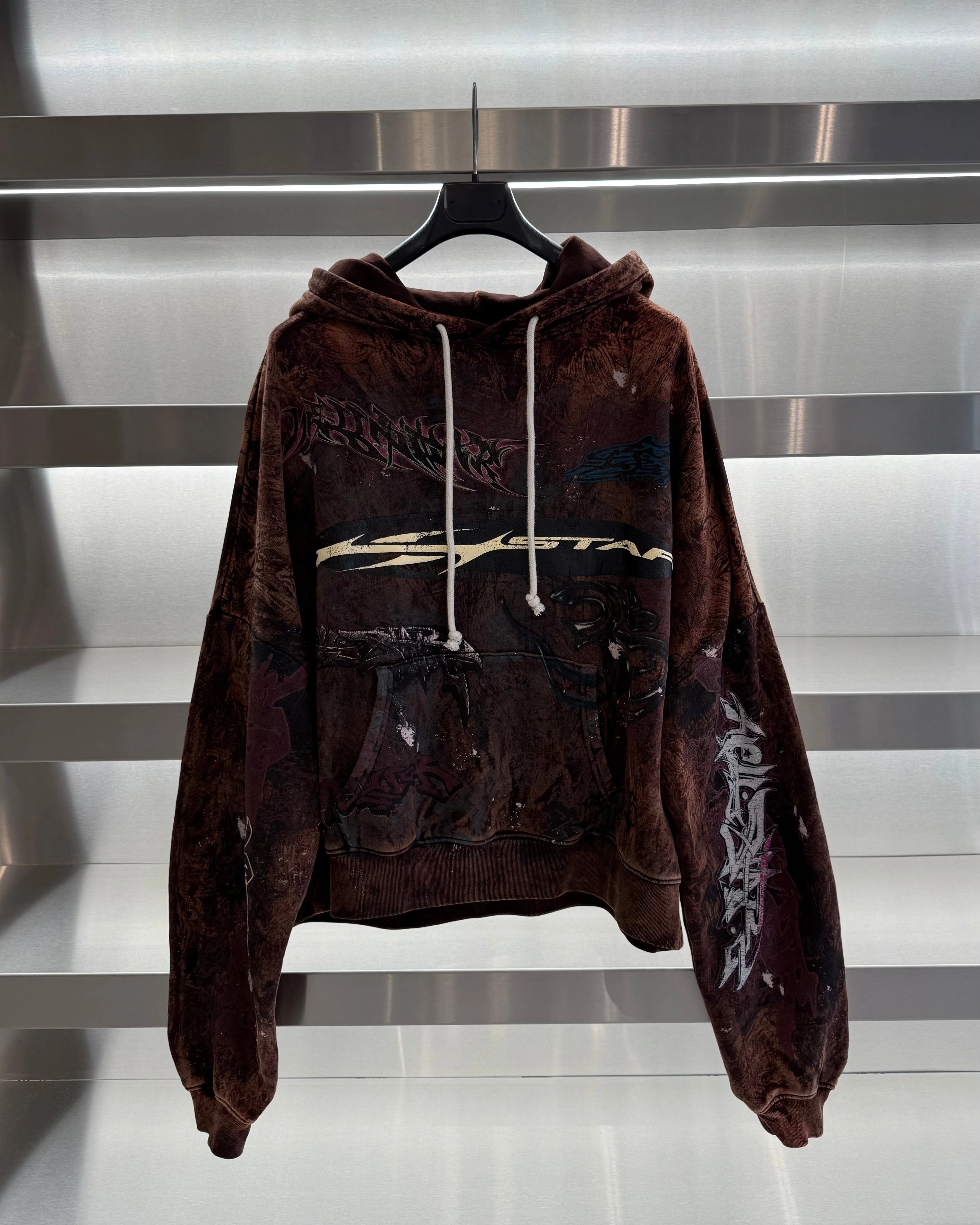 Hellstar | Graffiti Hoodie "Vintage Brown"