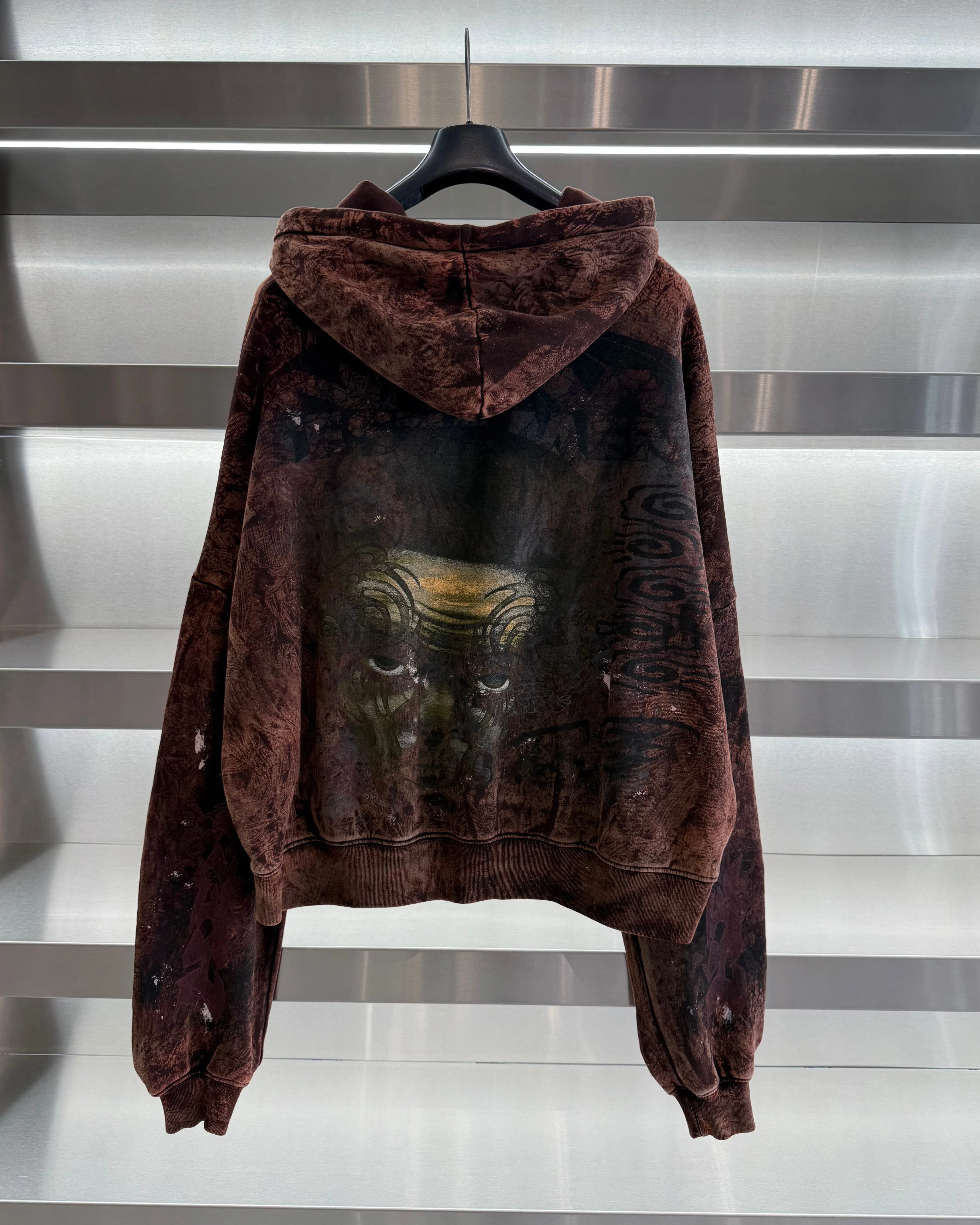 Hellstar | Graffiti Hoodie "Vintage Brown" - Image 2