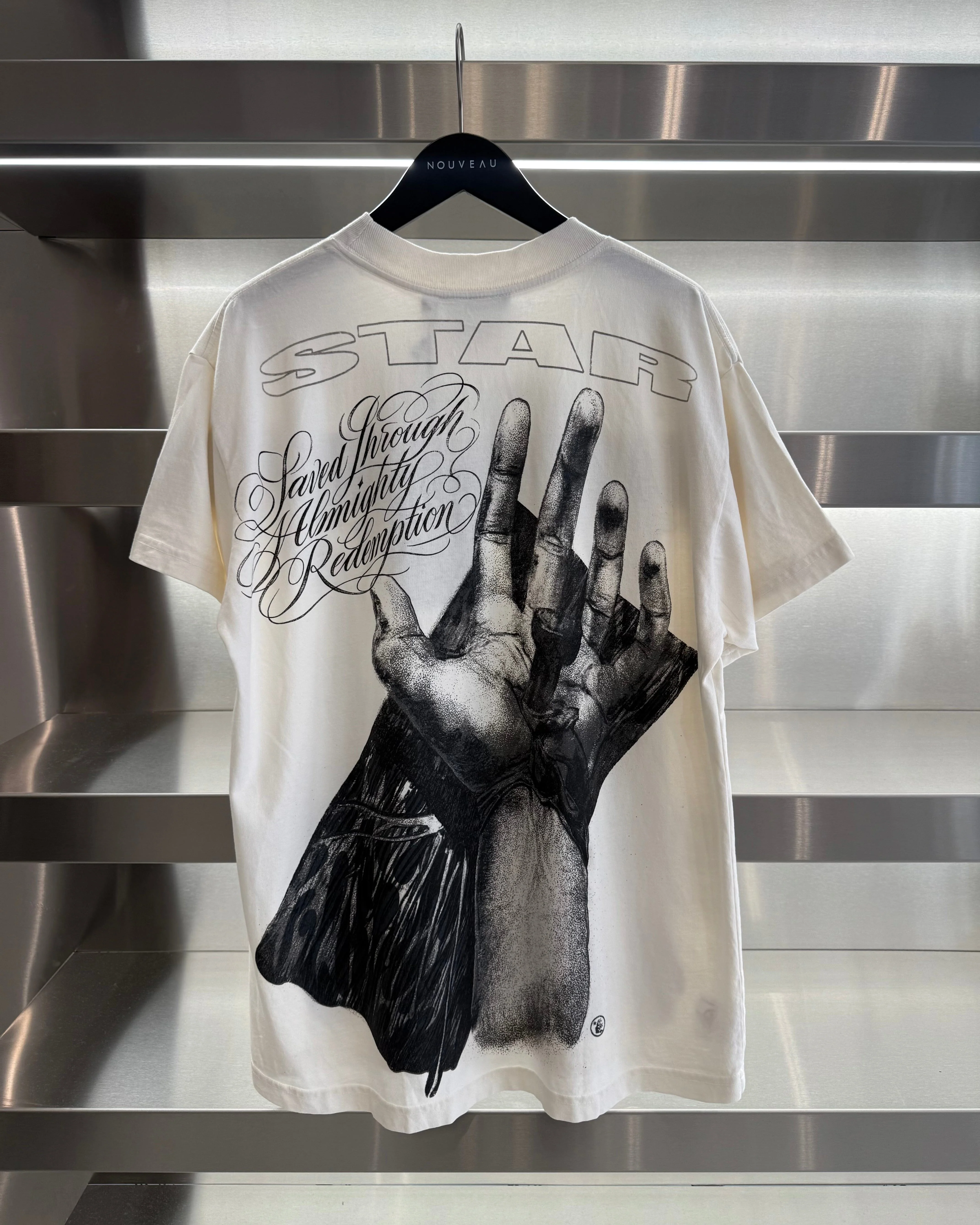 Hellstar | Jesus Eyes T-Shirt  "Vintage Cream" - Image 2