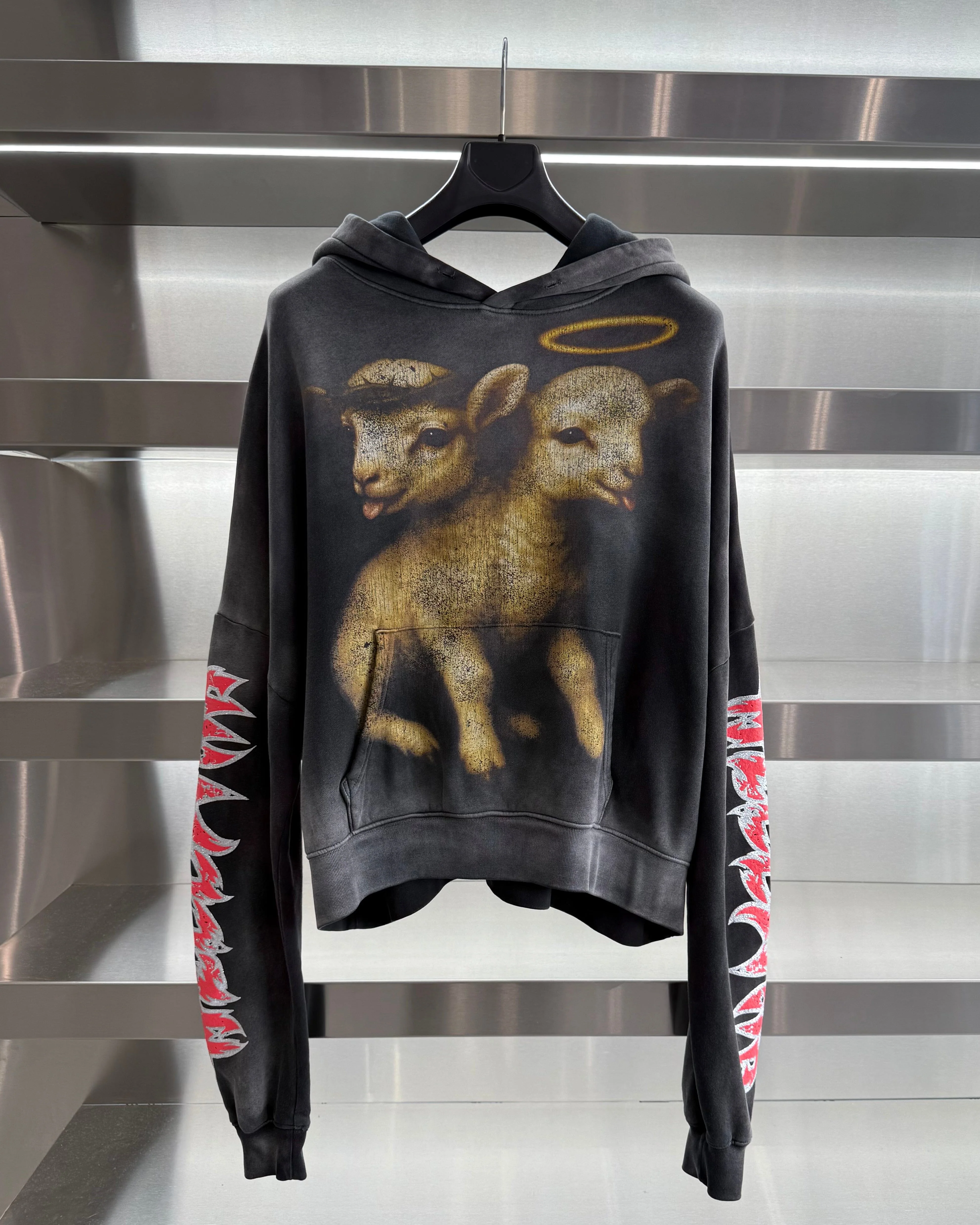 Hellstar | Lamb Hoodie "Vintage Black"
