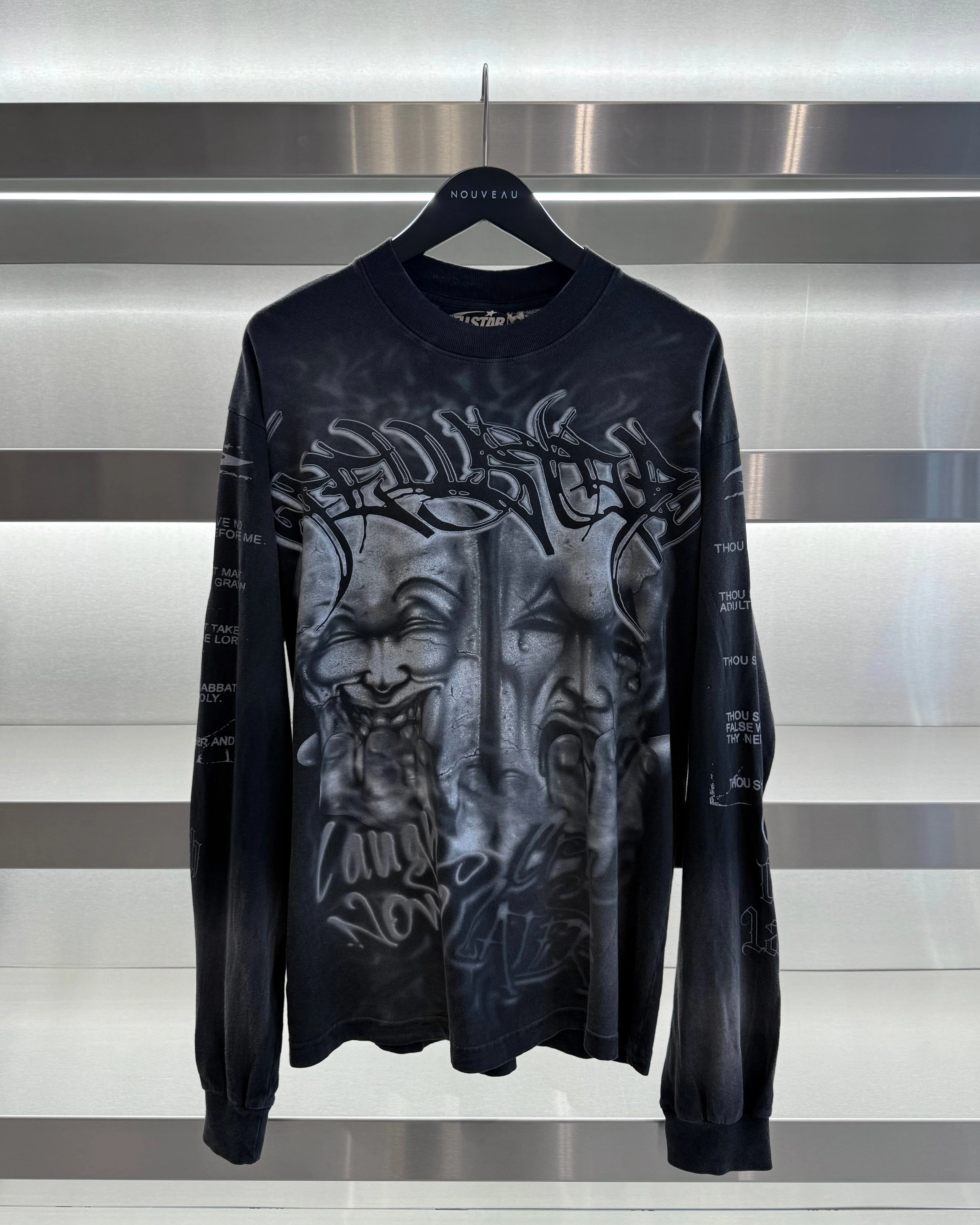 Hellstar | Laugh Now Cry Later Longsleeve T-Shirt "Vintage Black"