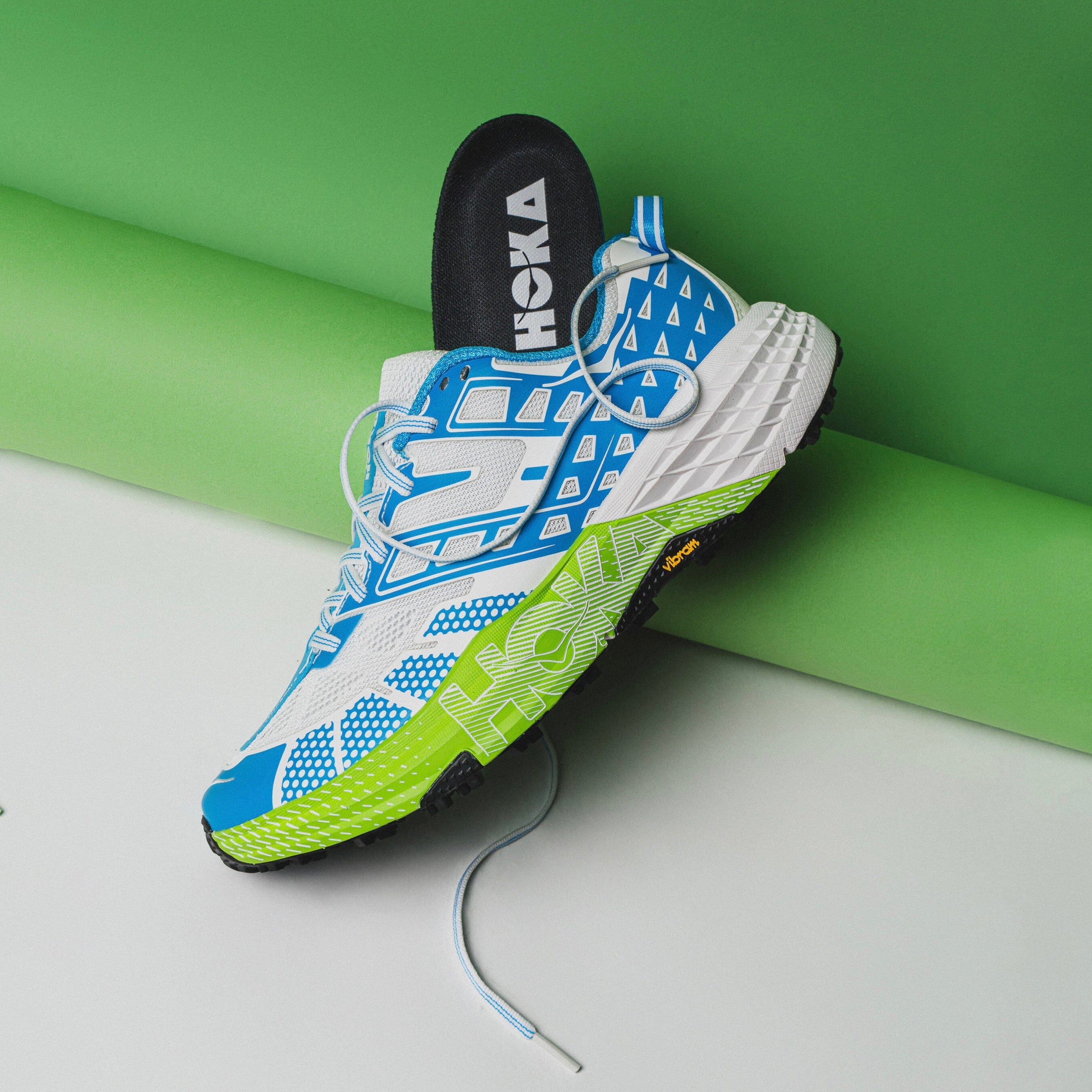 MENS HOKA | SpeedGoat 2 "BLUE/LIME" - Image 2