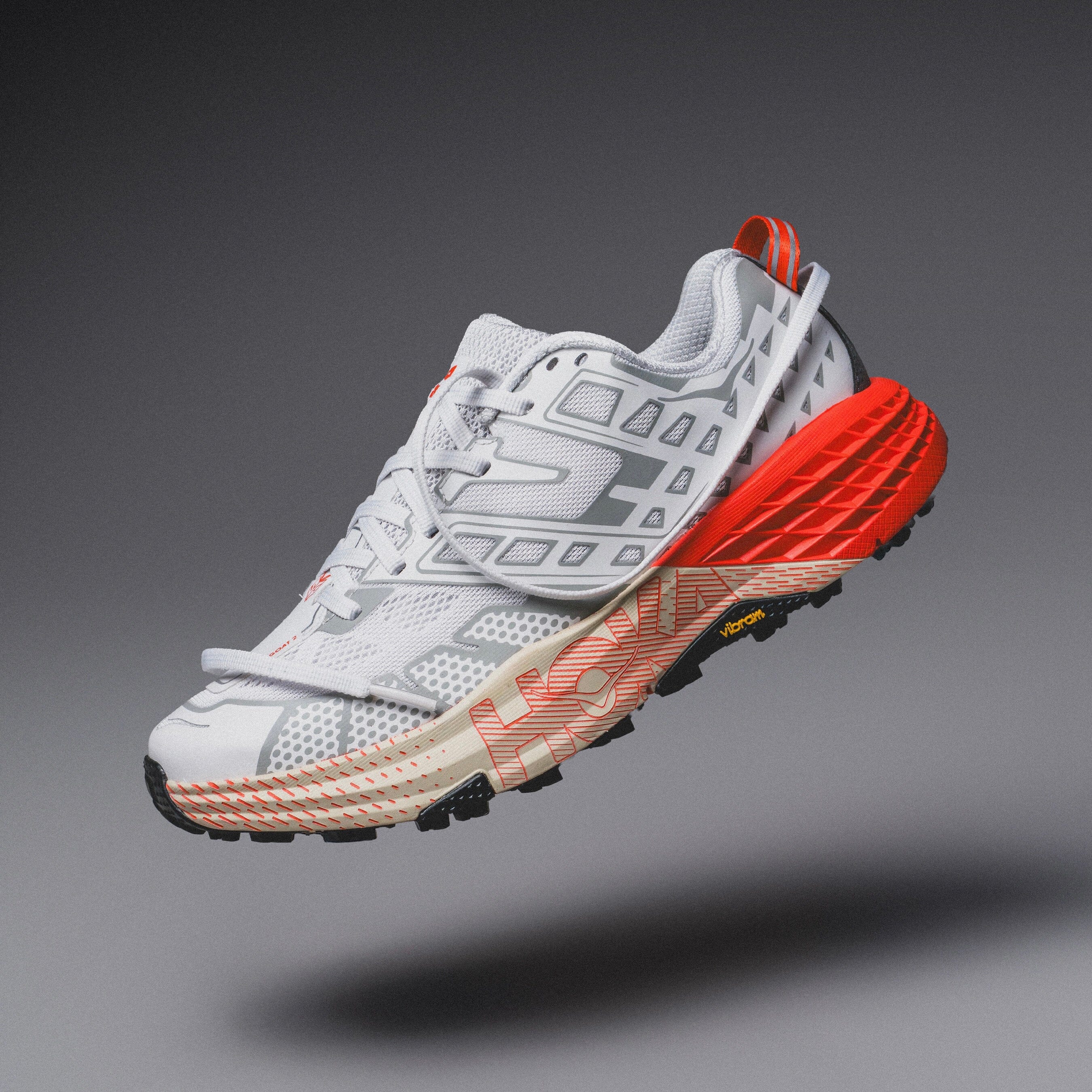 MENS HOKA | SpeedGoat 2 (White/TOMATO) - Image 3